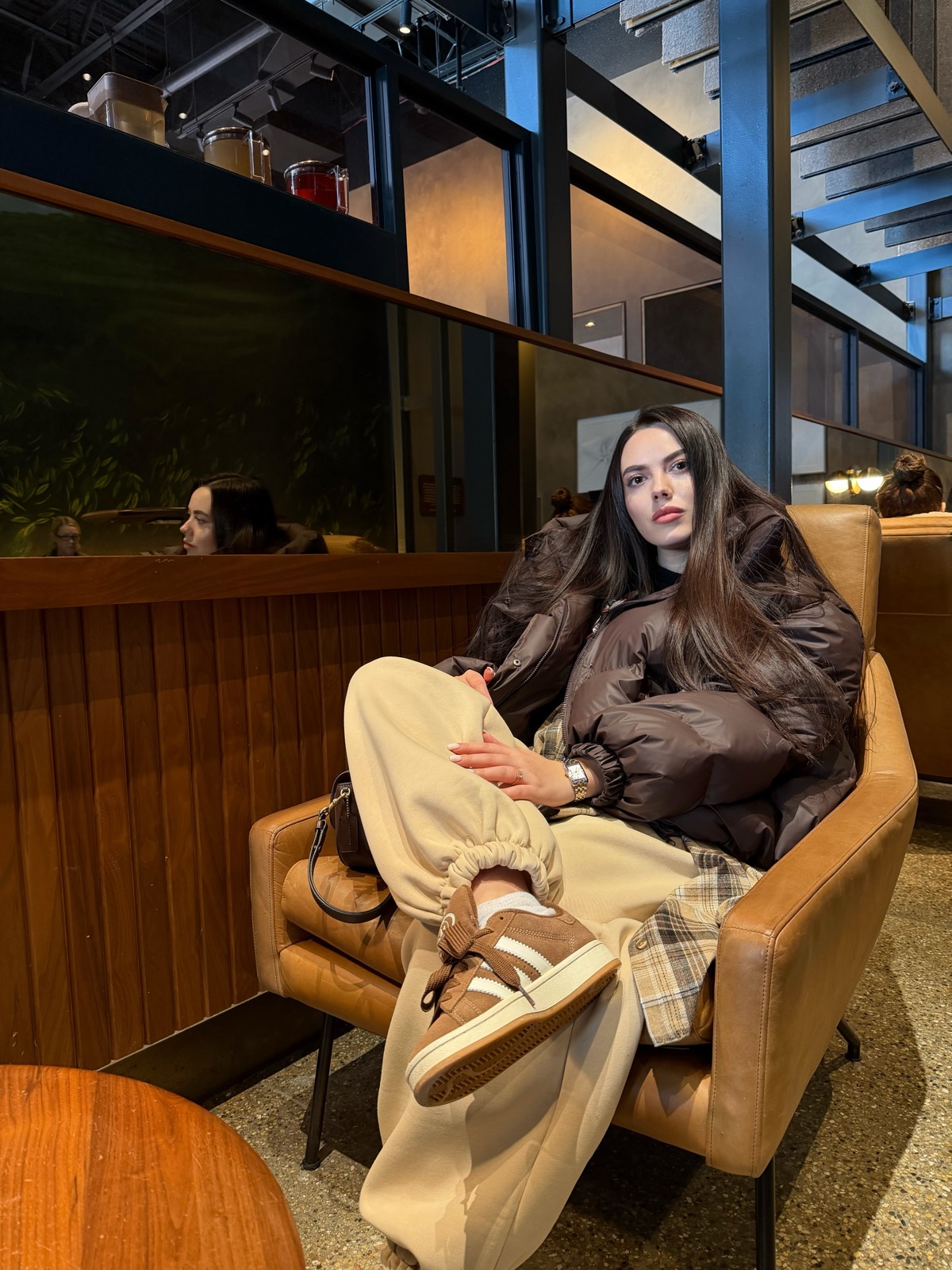 Asya in a Chicago coffee shop